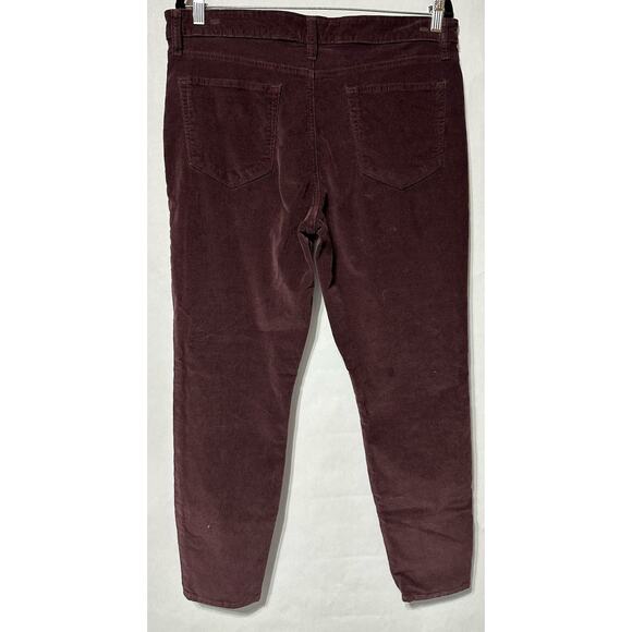 Lucky Brand Ava Skinny Maroon/Plum Micro Corduroy Pants Size 33/16 - Picture 3 of 7